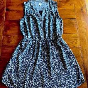 GAP sleeveless blue floral dress size small